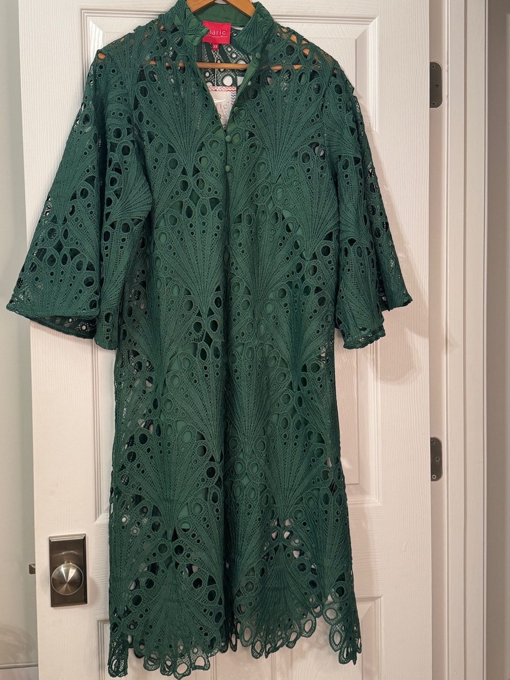 NWT MARIE BY VICTORIA DUNN Jolene Maxi Dress In Vert Foncé